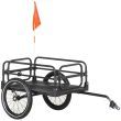 Aosom Bike Cargo Trailer, 16'' Wheels, Suspension, 88 lbs Load Capacity, Durable Transport Cart