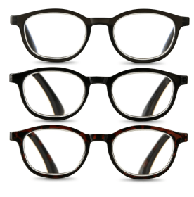 Equate 3-pack Unisex Rectangular Reading Glasses Ts-1011, +3.25