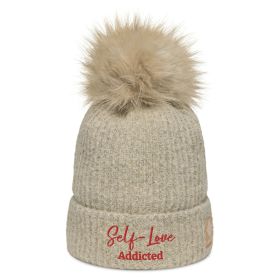 Winter Hats - Self Love Addicted - Columbia pom-pom beanie with Embroidery