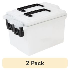 (2 pack) Frost Locking and Stacking Utility and Tool Box, Durable Plastic 11.5" x 5.06" x 7.25"
