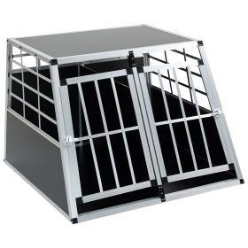 Pet Car Transport Cage Aluminium Puppy Travel Crate Box Trapezoidal Kennel Dog Cat Carrier Cage