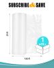 Roll of Polyethylene Tarp 20ft x 100ft. Clear Low Density Bags. Thickness 3 mil. Plastic Bags for Storing and Transporting. Ideal for Industrial Appli