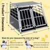 Pet Car Transport Cage Aluminium Puppy Travel Crate Box Trapezoidal Kennel Dog Cat Carrier Cage