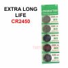 5 PACK Super Fresh Long CR2450 ECR 2450 3v LITHIUM Coin Cell Battery Exp. 2029