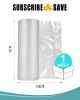 Roll of Polyethylene Tarp 10ft x 100ft. Clear Low Density Plastic Sheet Thickness 4 mil. Commercial Waterproof Poly Cover for Storing and Transporting