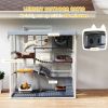 71" Catio Outdoor Cat Enclosure w/ Weatherproof Tarp, Hammock, Condo, Jump Platforms, Ladders, Ramps, for 2-4 Kittens