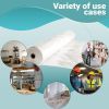 Roll of Polyethylene Tarp 10ft x 100ft. Clear Low Density Plastic Sheet Thickness 4 mil. Commercial Waterproof Poly Cover for Storing and Transporting
