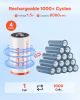 VEVOR Rechargeable D Batteries 4 Pack 1.5V 6000mWh Lithium D Battery USB-C Cable