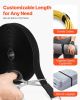 Cable Ties 393.7-Inch Hook and Loop Reusable Cord Ties with 50 Metal Buckles
