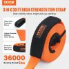 VEVOR Polyester Heavy Duty Tow Strap Recovery Kit 3" x 30 ft (MBS-36,000 lbs) Winch Strap, Triple Reinforced Loop