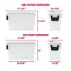 (2 pack) Frost Locking and Stacking Utility and Tool Box, Durable Plastic 11.5" x 5.06" x 7.25"