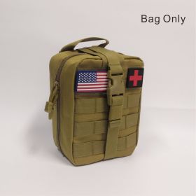 MOLLE Tactical First Aid Bag ONLY - Detachable Medical Kit with Emergency Supplies for EMT, Survival, and Tactical Gear (Color: Mud Color)