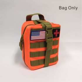 MOLLE Tactical First Aid Bag ONLY - Detachable Medical Kit with Emergency Supplies for EMT, Survival, and Tactical Gear (Color: Orange)