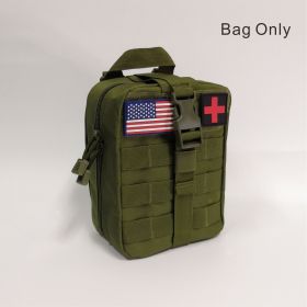 MOLLE Tactical First Aid Bag ONLY - Detachable Medical Kit with Emergency Supplies for EMT, Survival, and Tactical Gear (Color: Army Green)