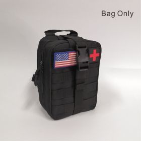 MOLLE Tactical First Aid Bag ONLY - Detachable Medical Kit with Emergency Supplies for EMT, Survival, and Tactical Gear (Color: Black)