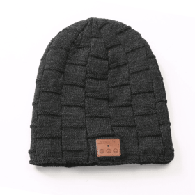 Men Gifts; BT Beanie Hat With Light; Men's Winter Hat With LED; Sports Cap With Headphones For Outdoor; Warm Fleece Hats Gift For Christmas (Color: Dark gray)