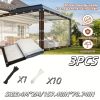 Patio transparent tarp, three sizes, with nylon rope and multiple cable ties, reinforced version, thick durable anti-friction, suitable for farmhouse