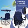 Portable Folding Beach Canopy Chair with Cup Holders
